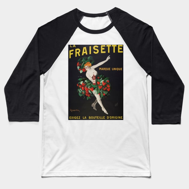 Vintage Advertising - La Fraisette Baseball T-Shirt by CozyCanvas